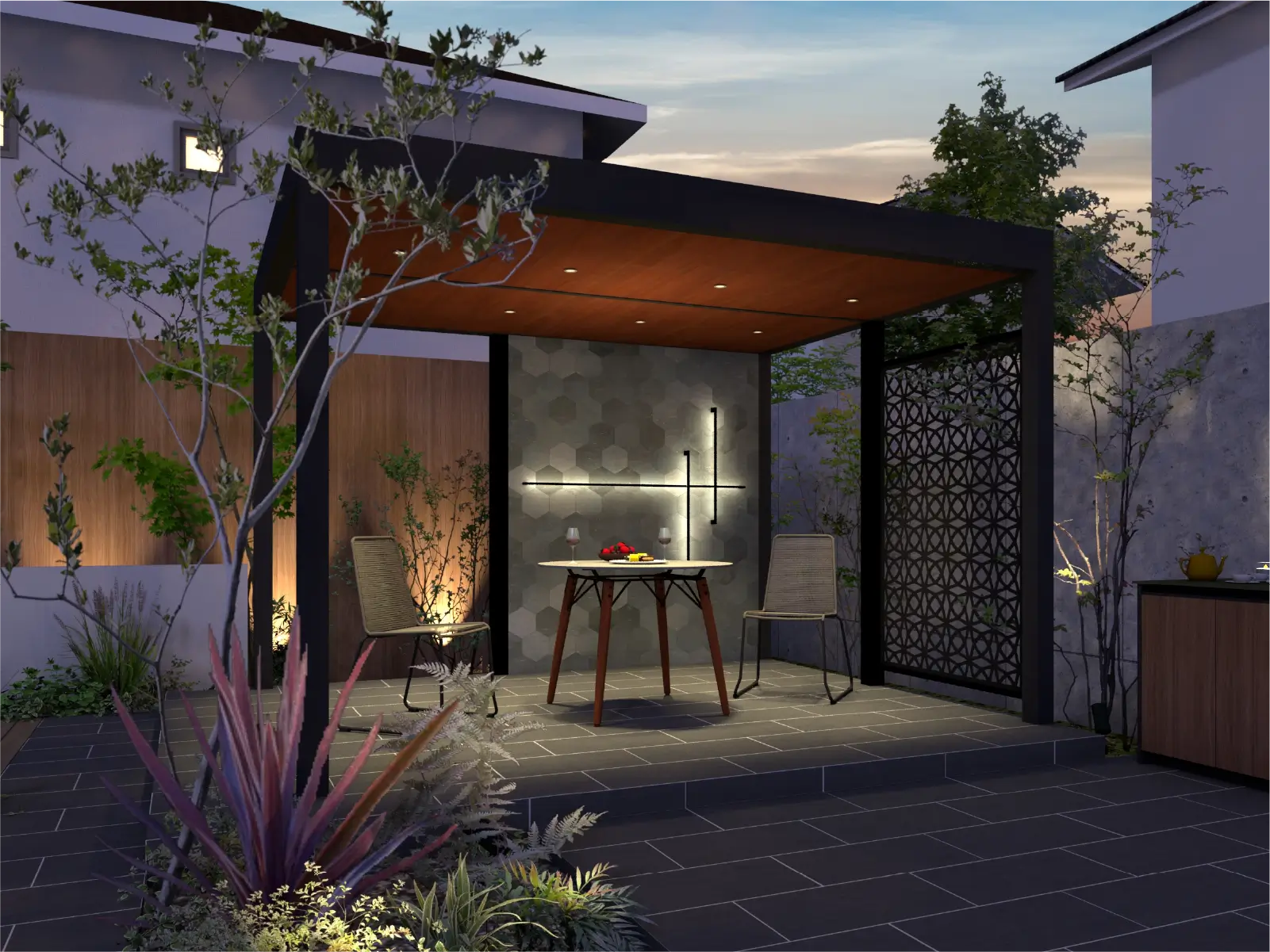 コンパクトなでおしゃれなアウトドアリビング