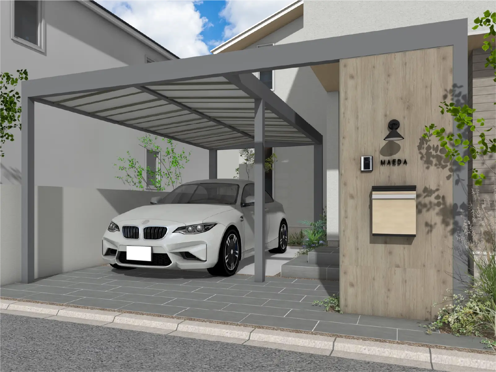 洗練されたノルディックモダンのファサード空間