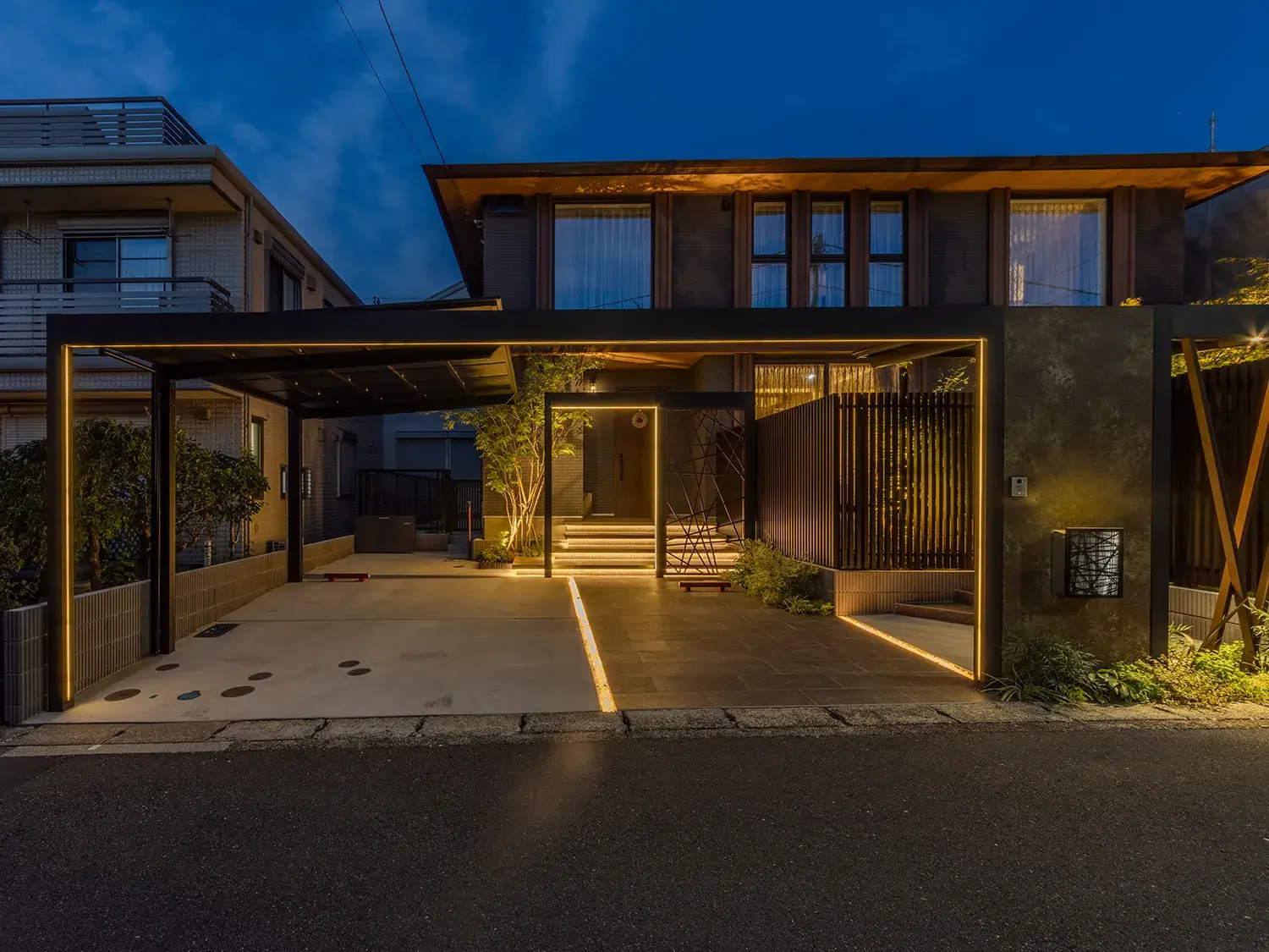 洗練と温もりが調和するファサードデザイン