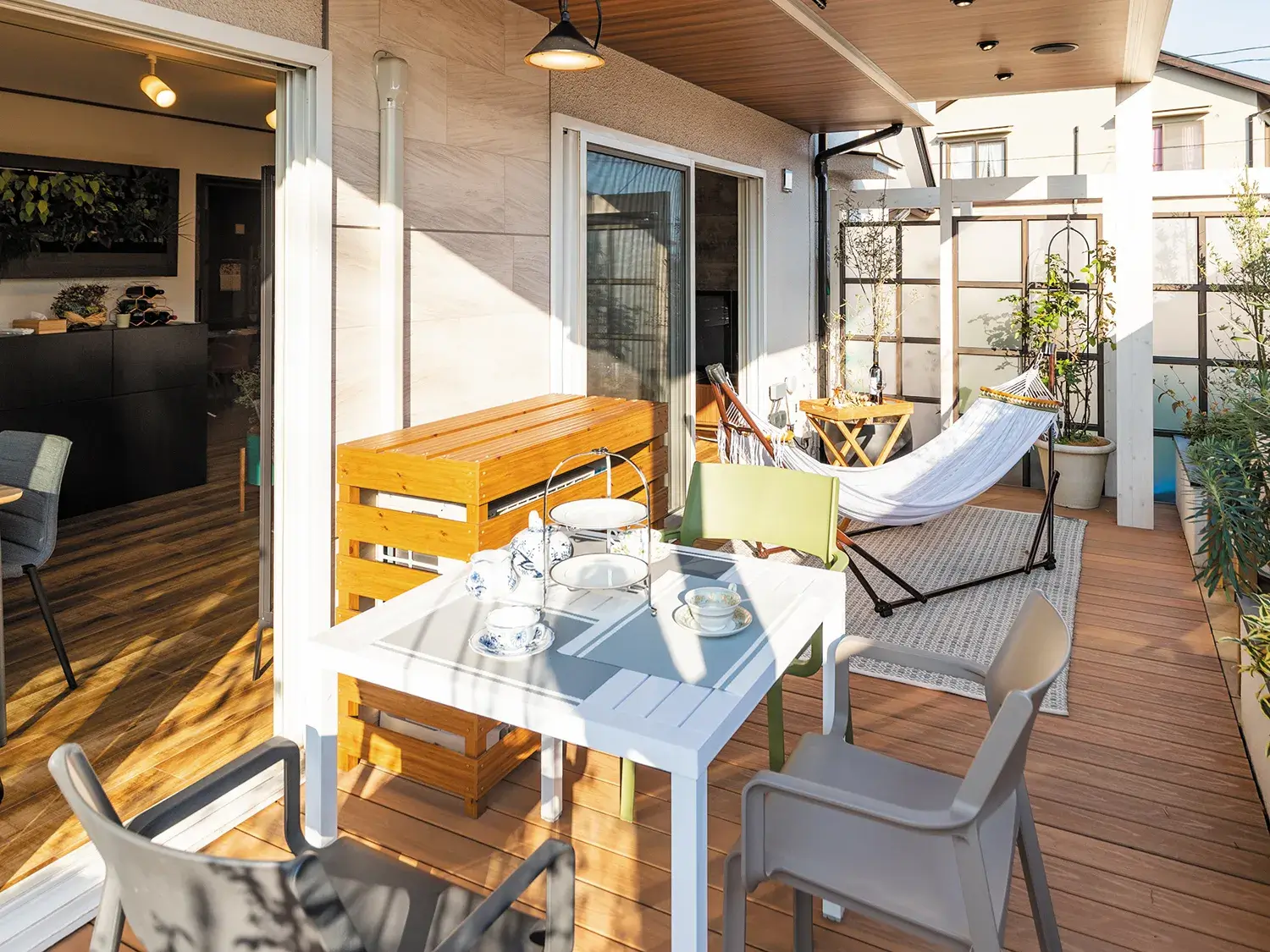 読書やティータイムを楽しむ、有効活用されたスペース